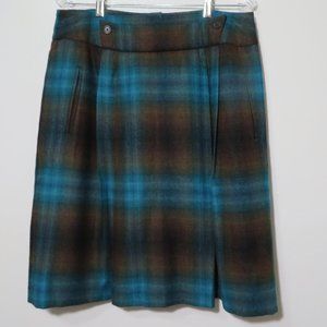 Chadwicks Wool Blend plaid pleated skirt Size 16